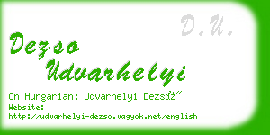 dezso udvarhelyi business card